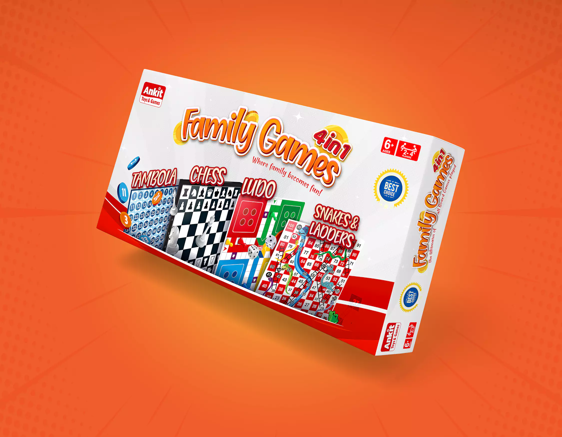 Ankit Toys 4 in 1 Board Game